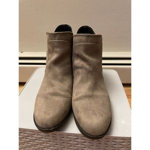 Me Too Brown/Tan Wedge Slip on Booties,‎ Women's size 10